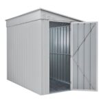 KOVINSKA VRTNA HIŠKA GLOBEL LEANTO 58 SREBRNA Š145 X G234 X V204 CM - slika 2